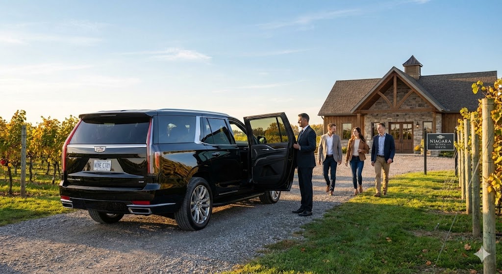 Corporate Shuttle Niagara Wine Country Escalade Vineyard Transportation