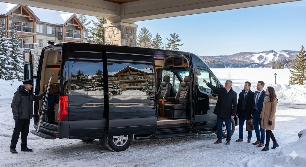 Deerhurst Limo Service VIP Sprinter Winter Muskoka Resort Transportation