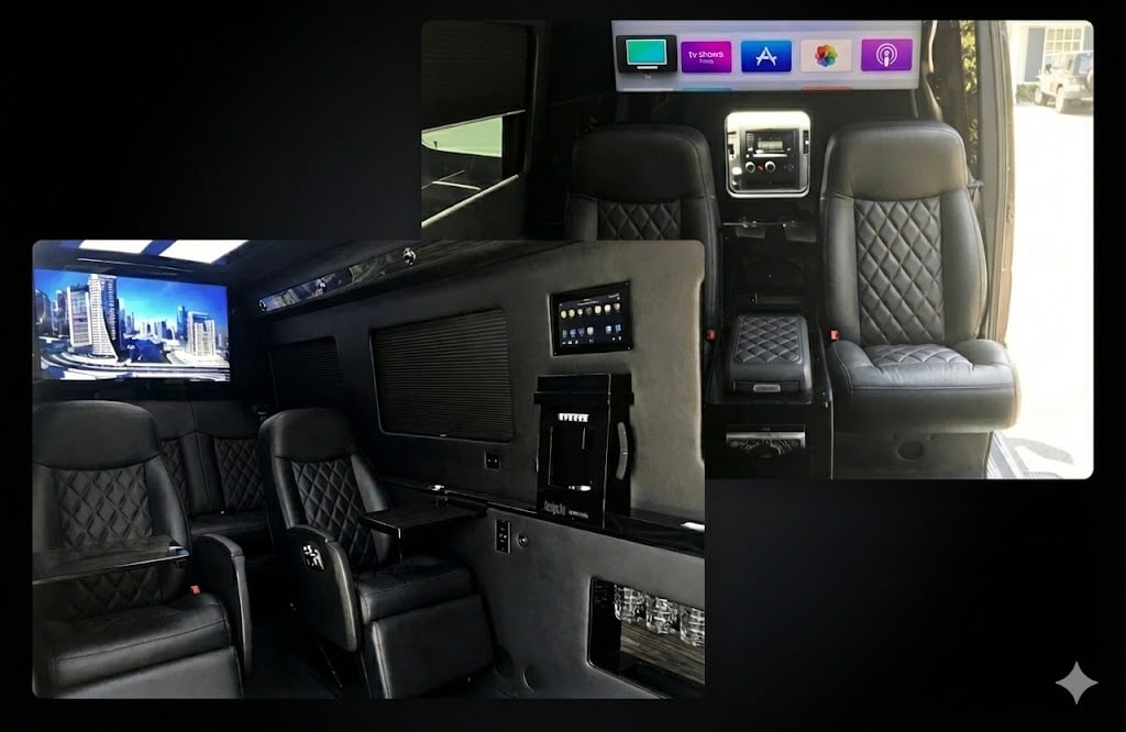 Interior of Executive Mercedes Sprinter Van Toronto