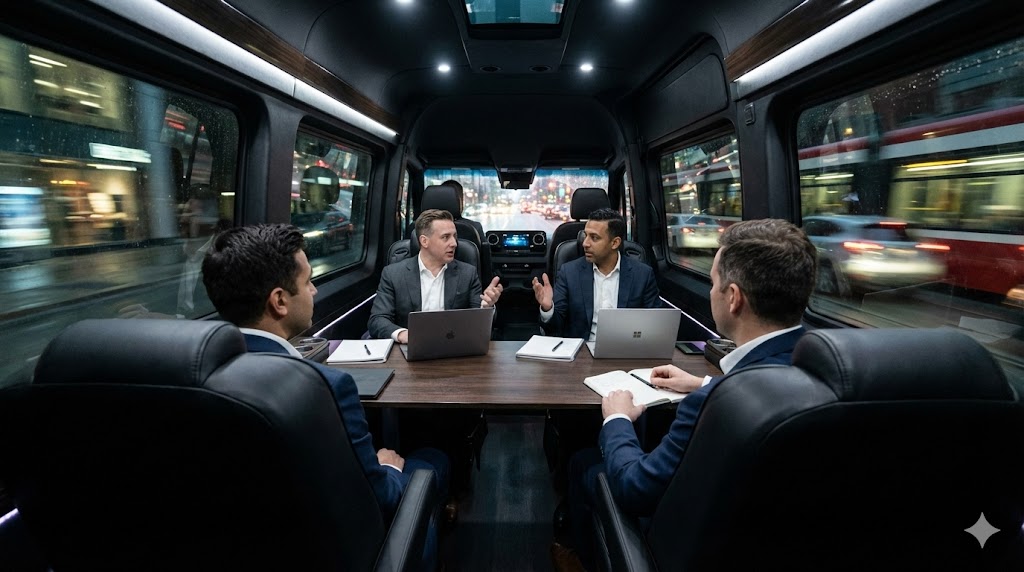 Rogers Stadium 9 Executive Sprinter van interior Toronto