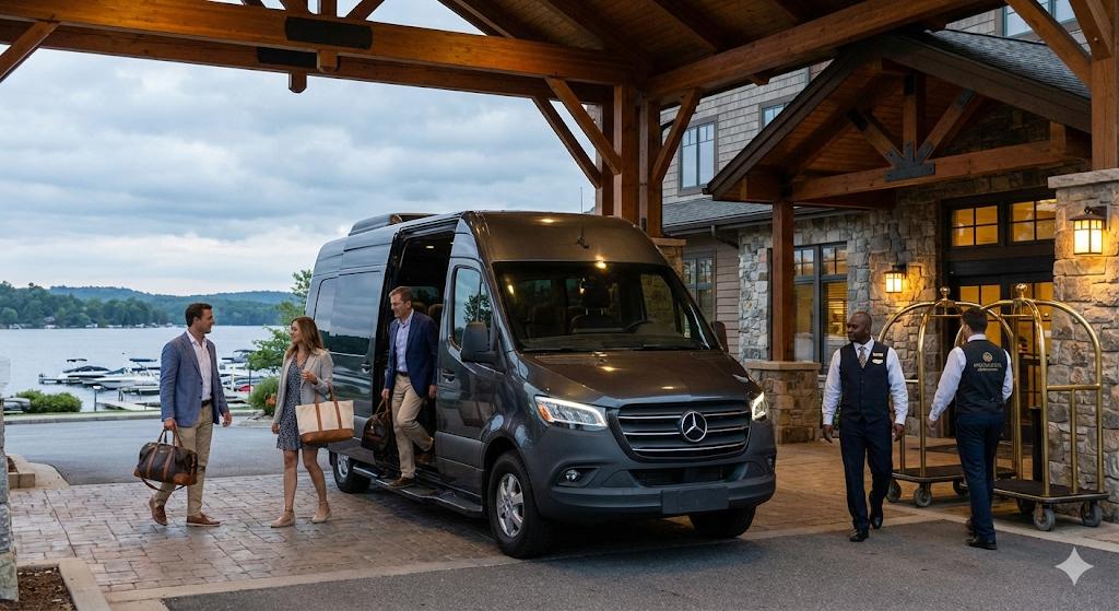 Luxury Mercedes Sprinter van service interior executive configuration