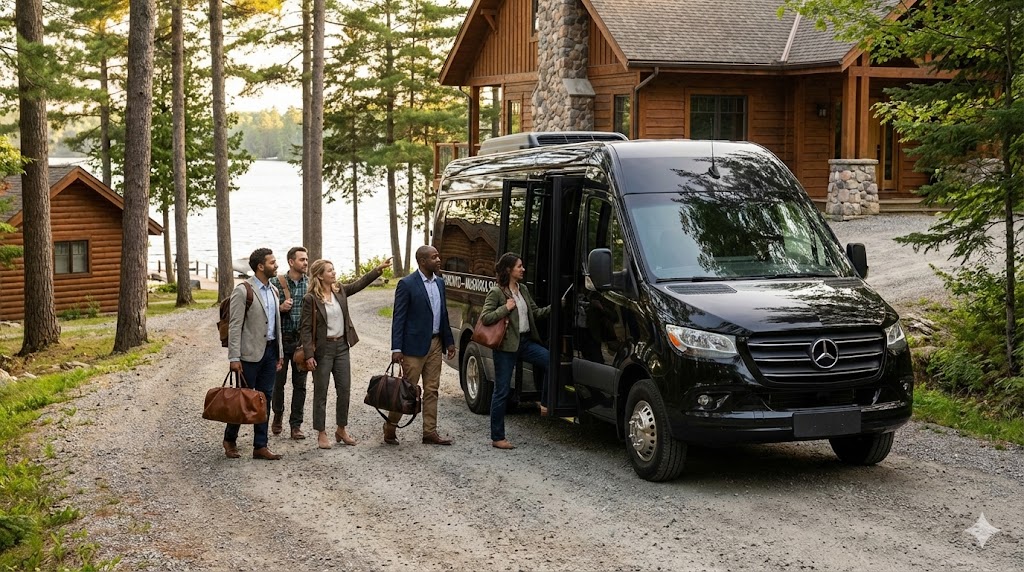 Corporate Shuttle Sprinter to Northumberland Heights Spa 1 Mercedes Sprinter corporate wellness shuttle