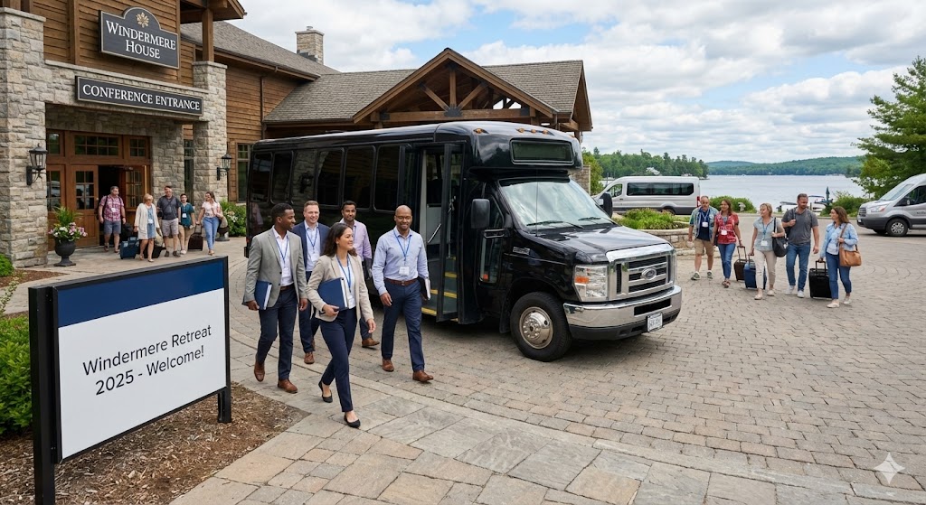 Corporate conference shuttle transportation
