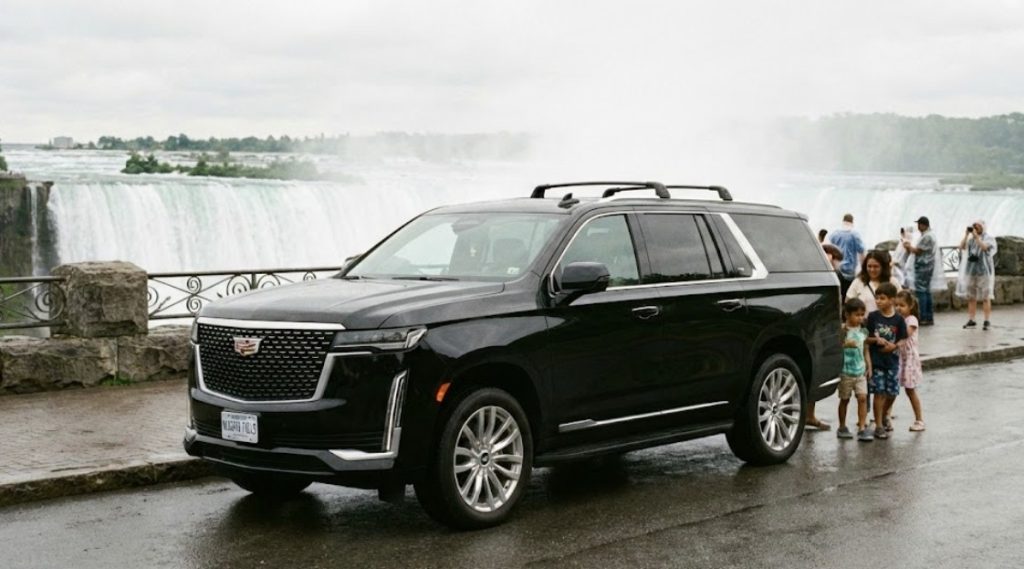 RM Locations 3 black 2025 escalade esv niagara falls table rock drop off mist overcast family excursion