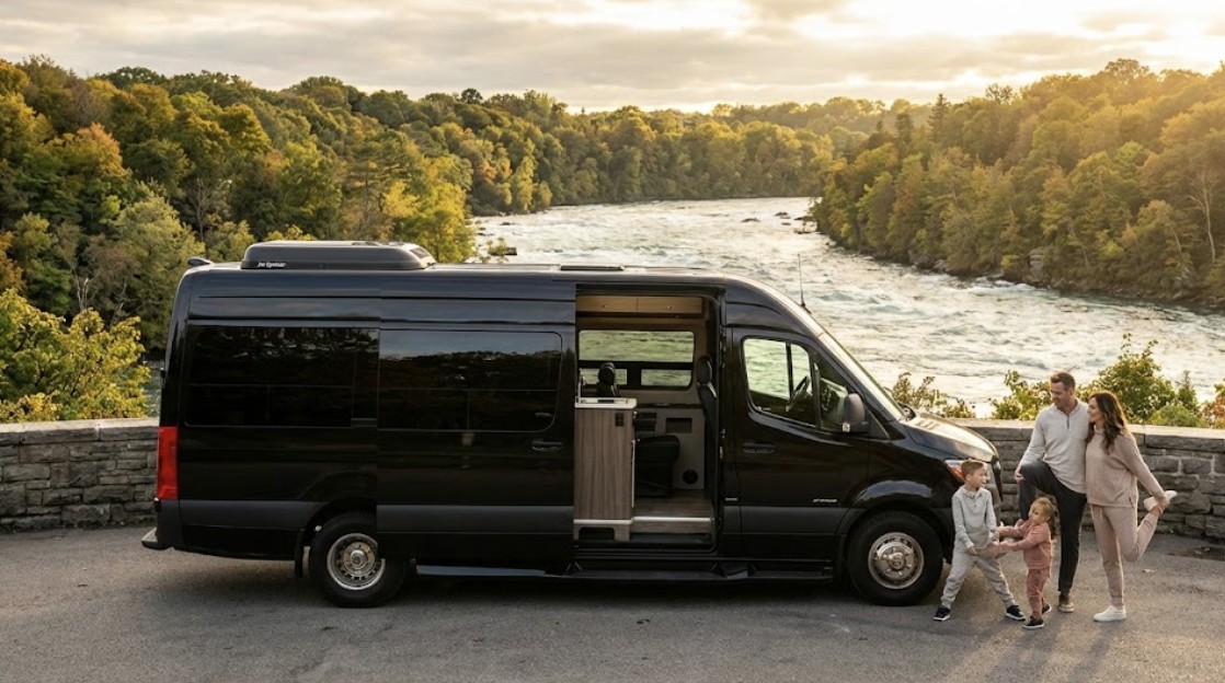 VIP Transportation – Dedicated Chauffeur for World Cup 2026 17 Jet Sprinter Niagara Parkway scenic overlook family day trip