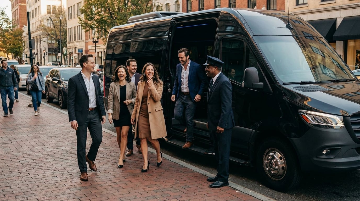 Executive Sprinter team-building retreat group transportation
