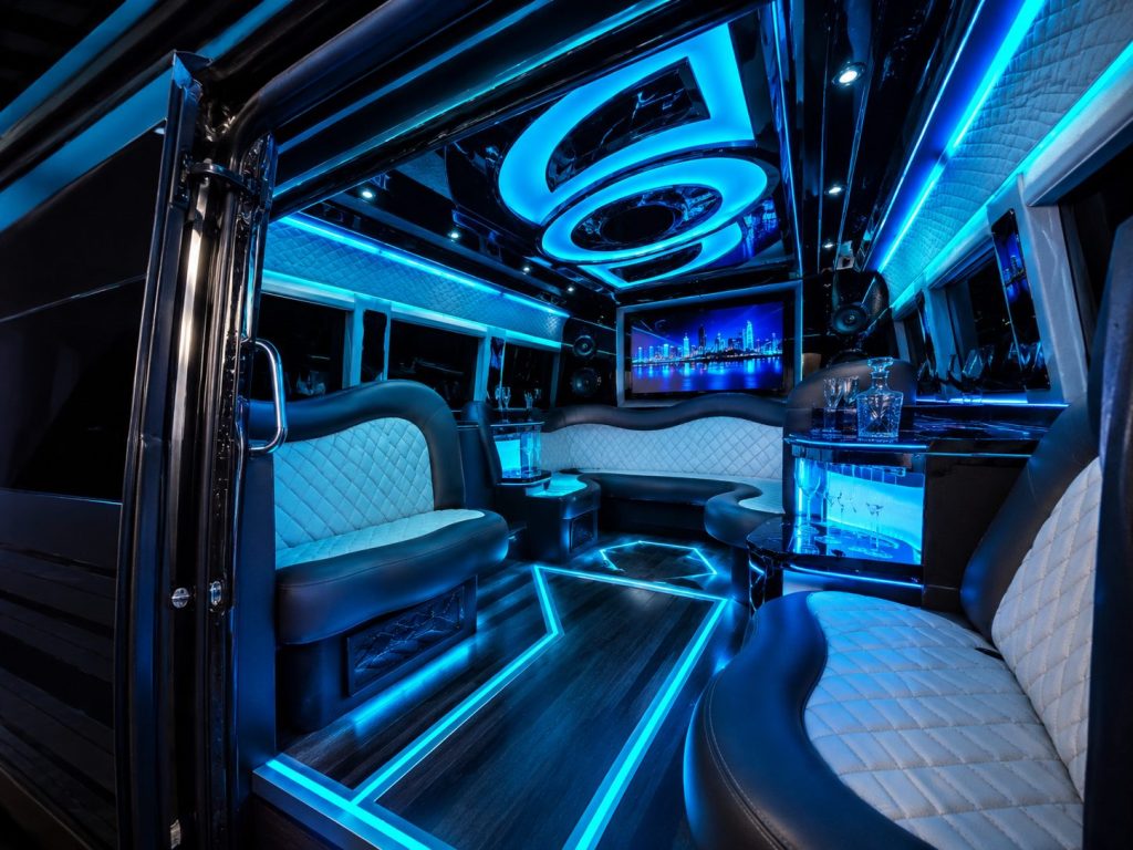 16 to 17 passenger LUX party van interior Toronto