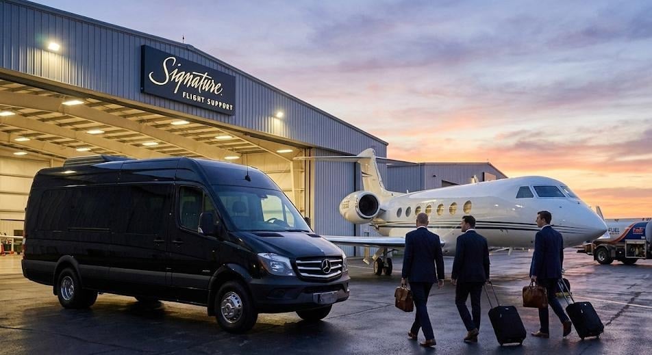 Executive Sprinter airport transfer at Signature private terminal Toronto