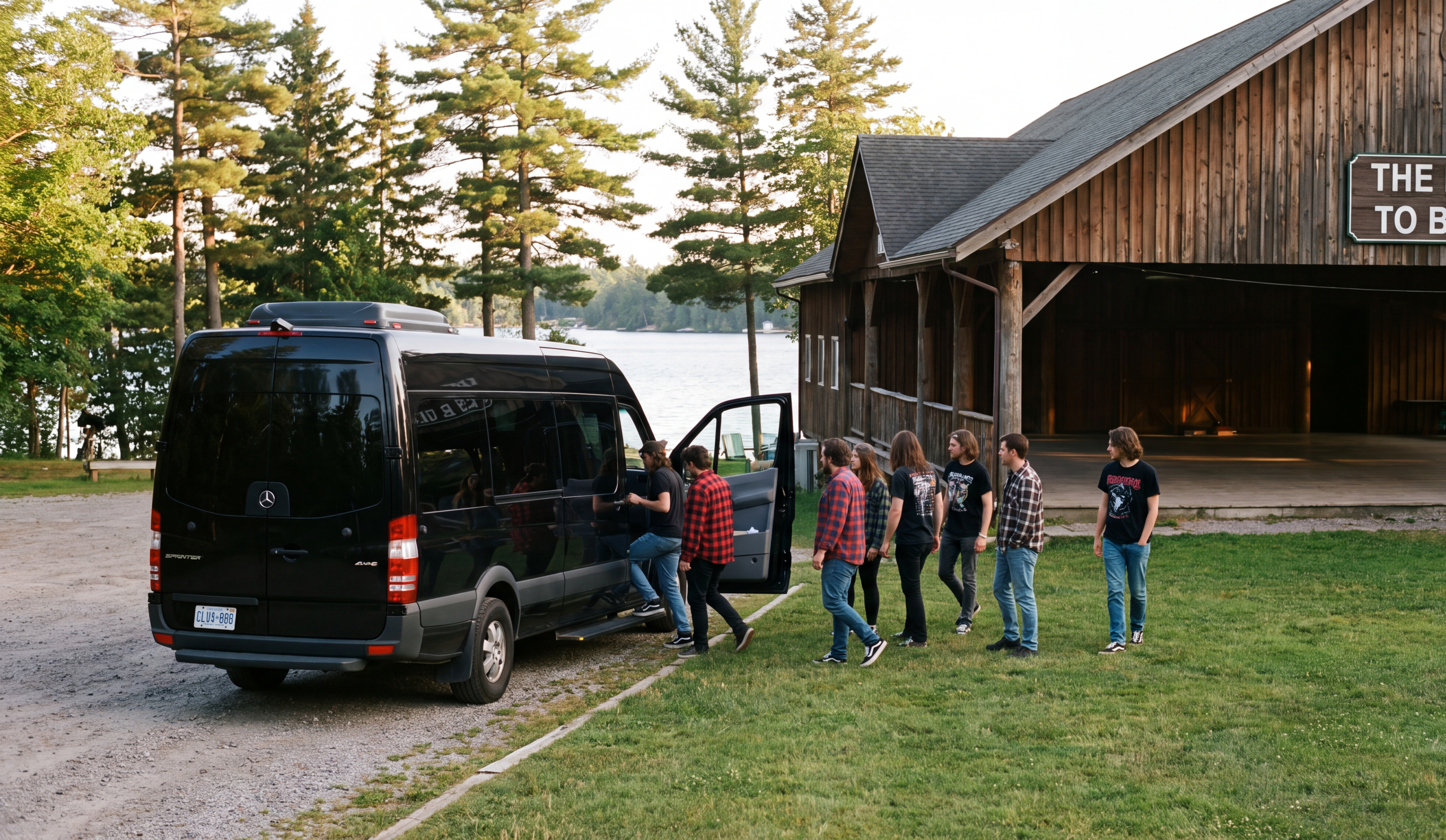 Arrival by Sprinter at the lakeside venue in Bala Ontario