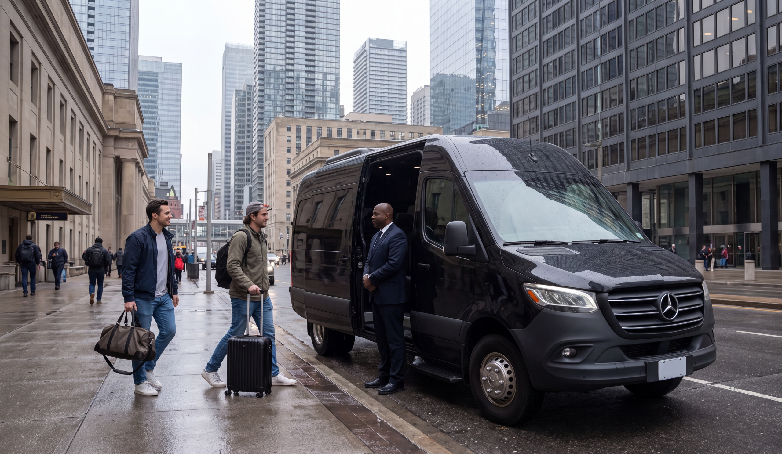 Black Sprinter departing Union Station Toronto for the Kee to Bala