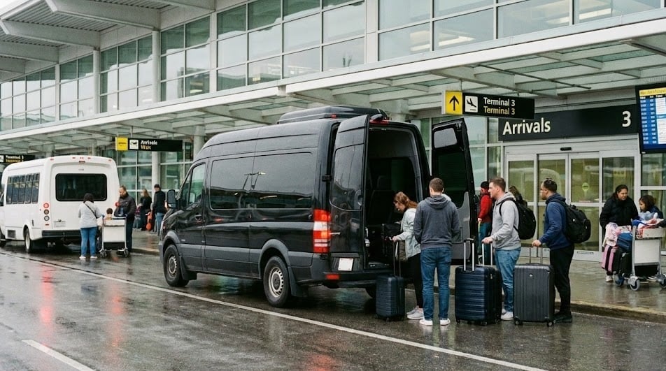 Sprinter van Oshawa group transfer