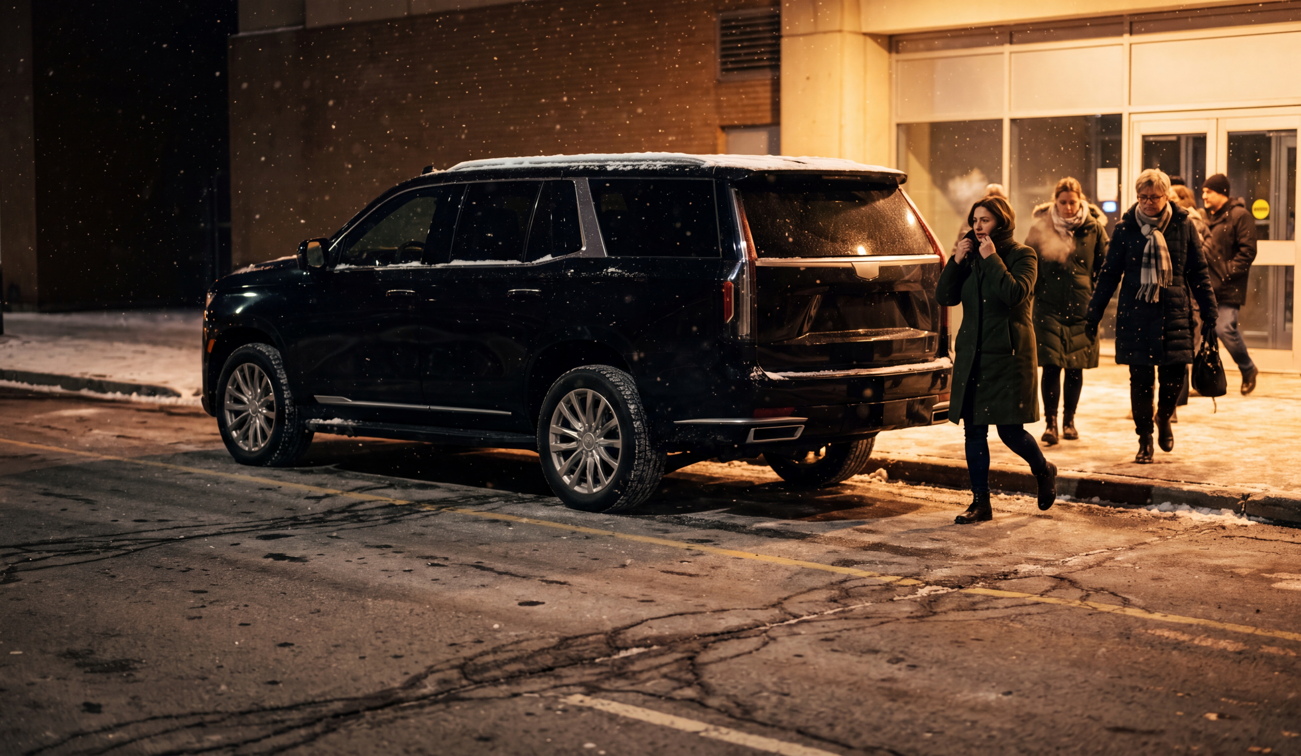 Winter concert arrival at TD Coliseum Hamilton by private SUV