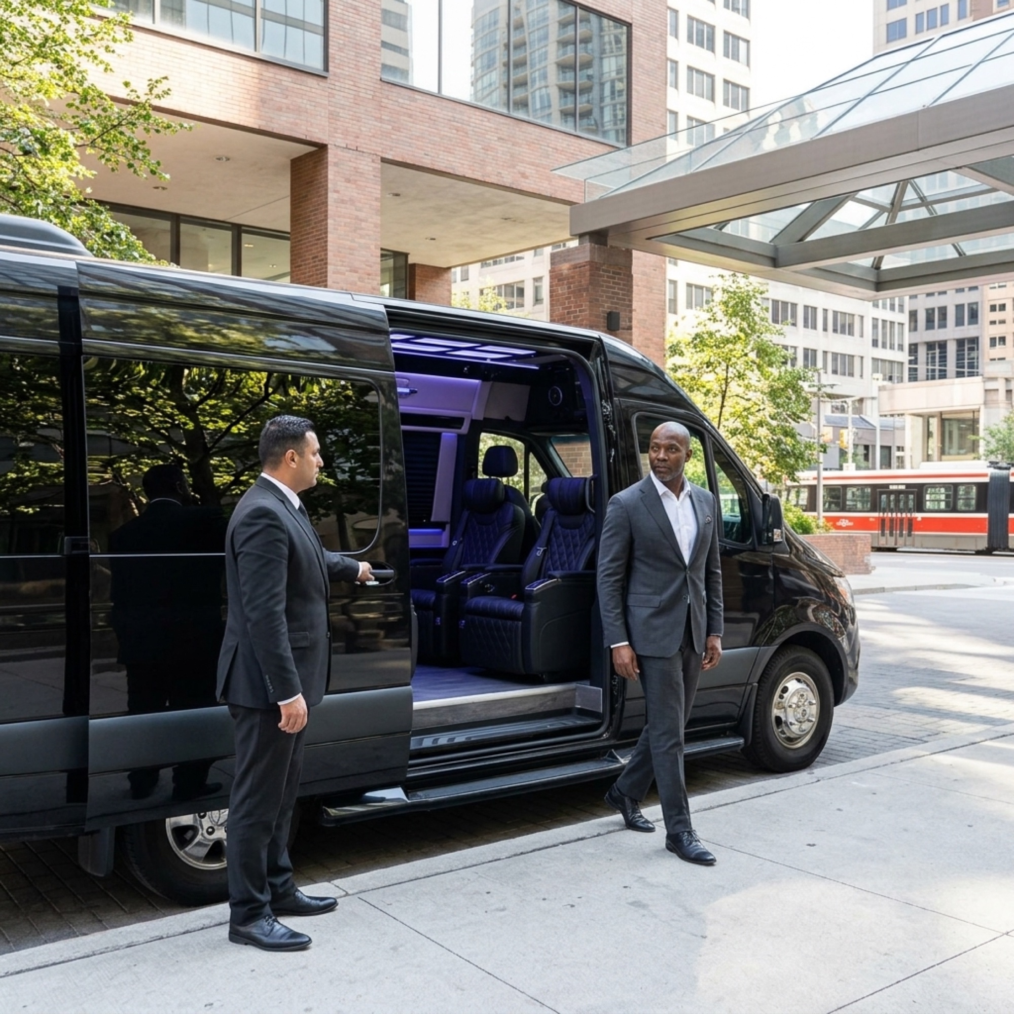 Chauffeur with Mercedes Sprinter